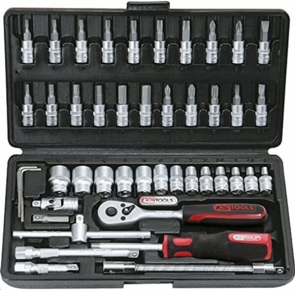 COFFRET DOUILLE et ACC 1/4  46PC KS TOOLS 911.0646