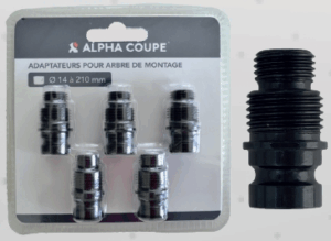 CARTONNETTE 5 ADAPTATEURS POUR 605P/AUTO POUR 1 TRÉPAN Ø14-30mm & 1 x Ø32-210mm ALPHACOUPE 605A/3